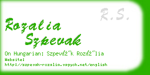 rozalia szpevak business card
